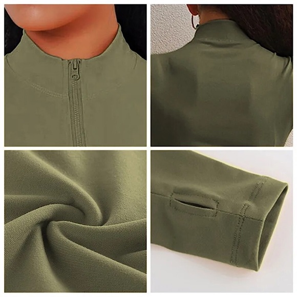 Green long sleeve zip up - Picture 6 of 10